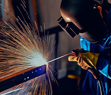 Professional welding services for precision metal fabrication.
